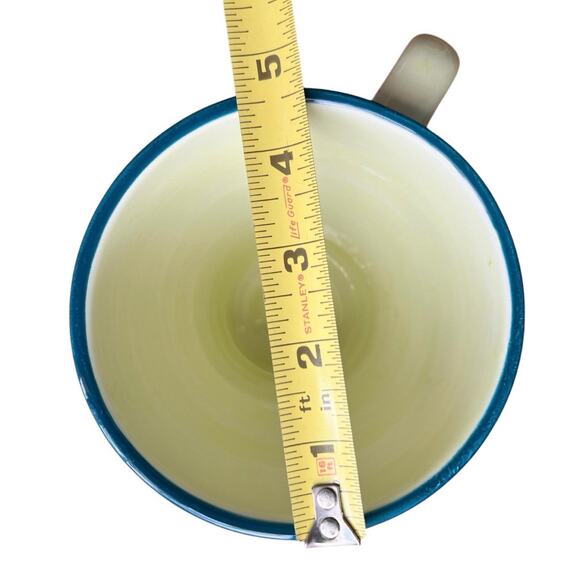 Set of 2 Pfaltzgraff Verona Coffee Cups Green Blue  Floral 16 oz Mug Cottagecore - Picture 7 of 13